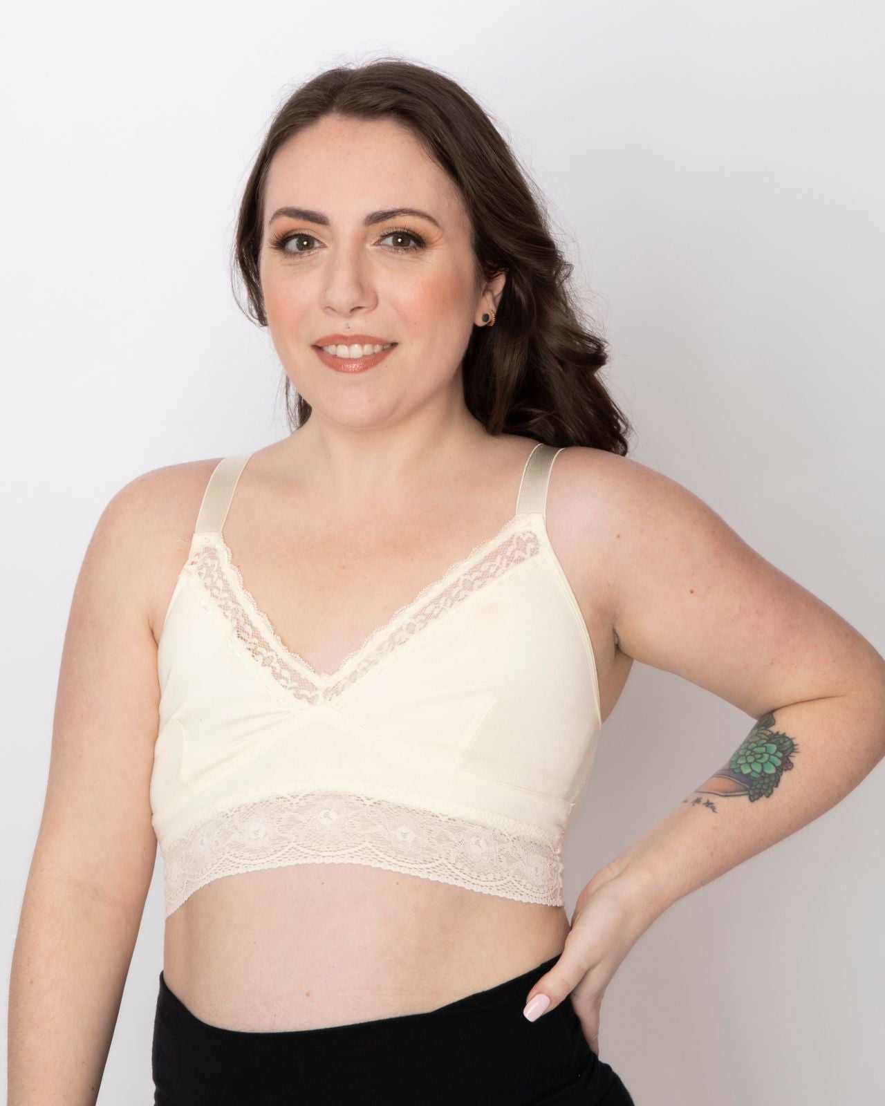 Anaono Women's Delilah Ultra-soft Lace Mastectomy Bralette Ivory - Small :  Target