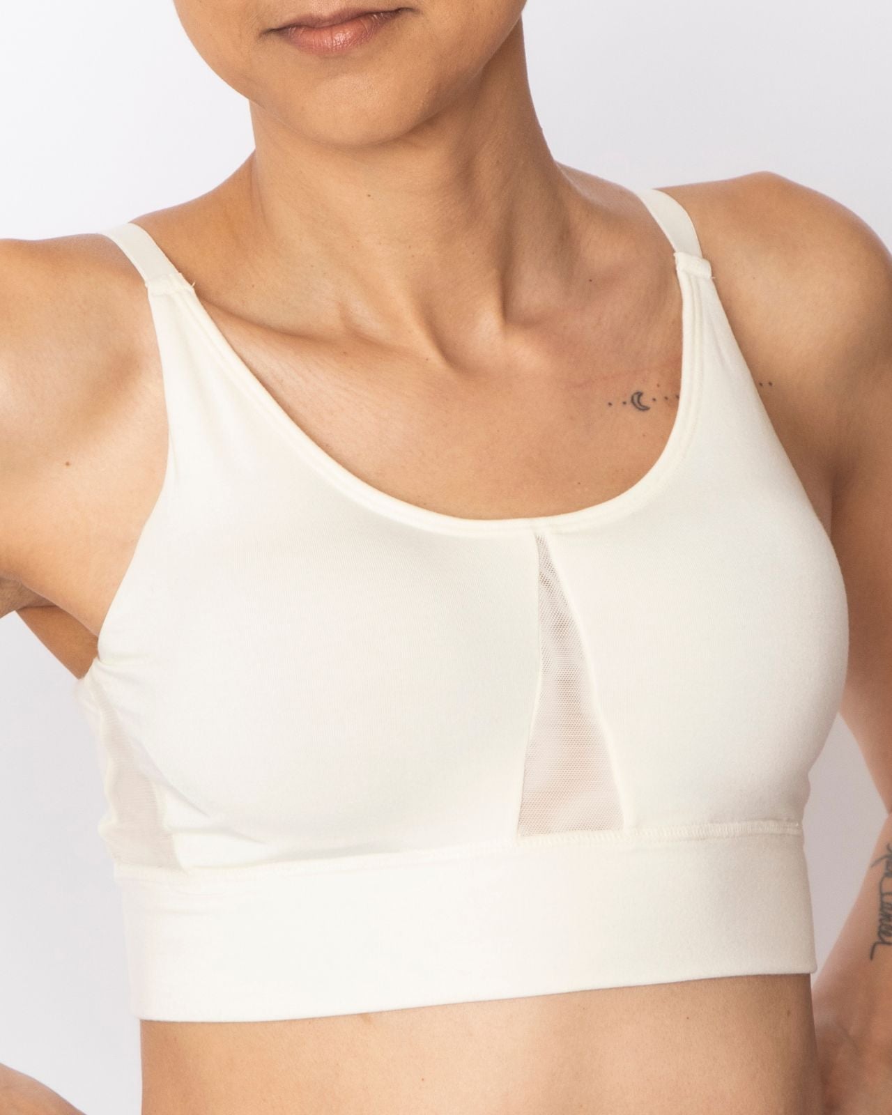 Underworks Double Mastectomy Cotton Bra - Molded Pad Insets Included