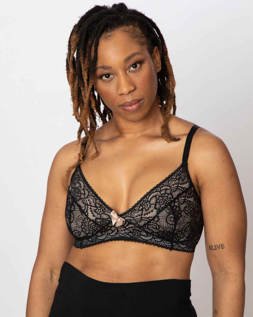 Lace Bras for Women, Push Up Pocket Bra, Can Be Put in Silicon Inserts, 4  Rows, Bottons, Mastectomy, Breast Cancer Female