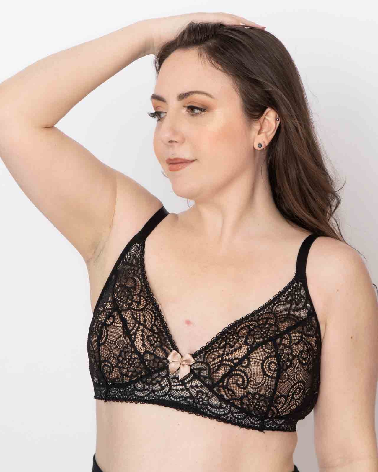 Flat Lace Bralette, Small Cup Style Bra ,pretty Mastectomy .top. -   Canada
