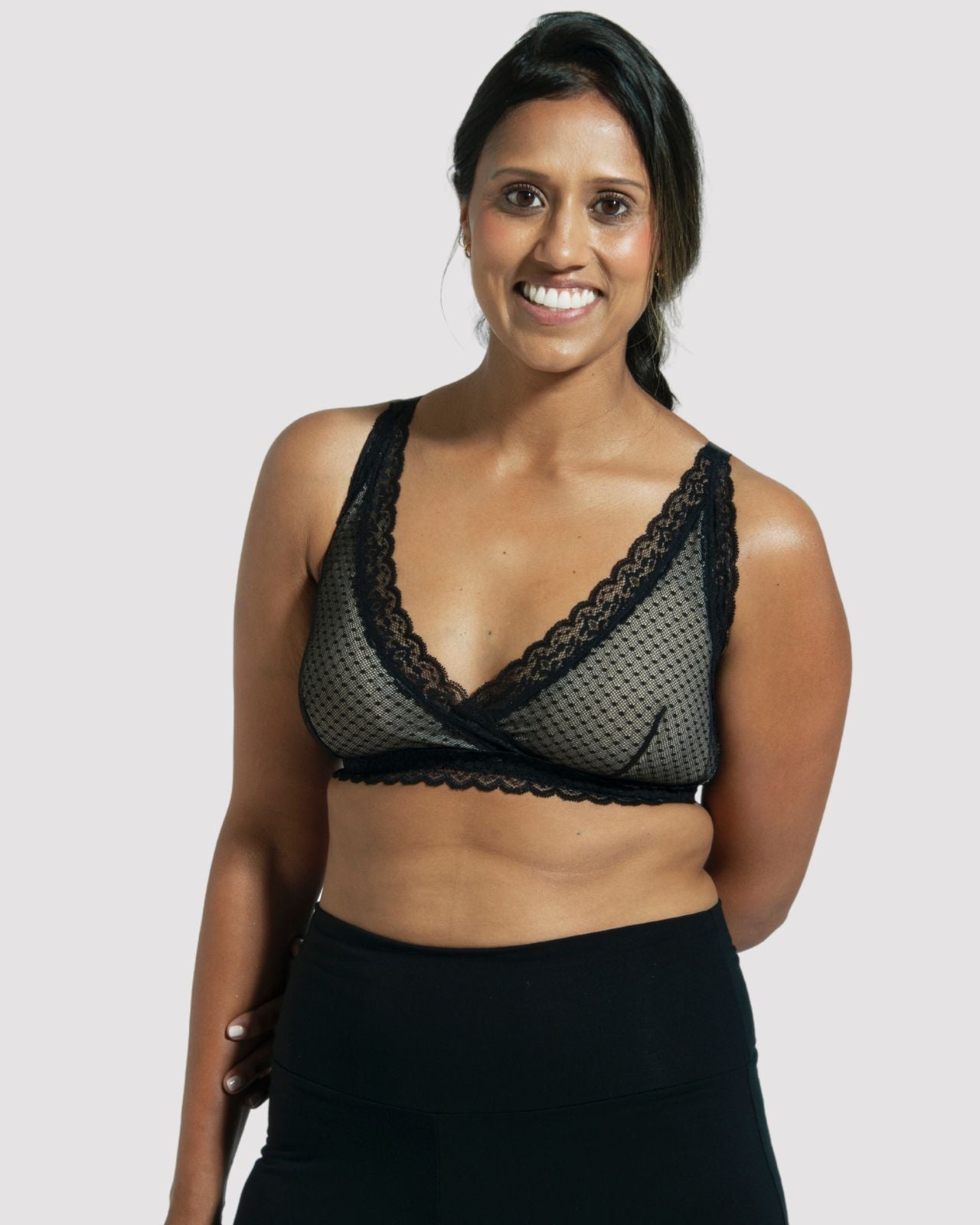 Susan Front Wrap Bra, Soft Wirefree Lace Cup