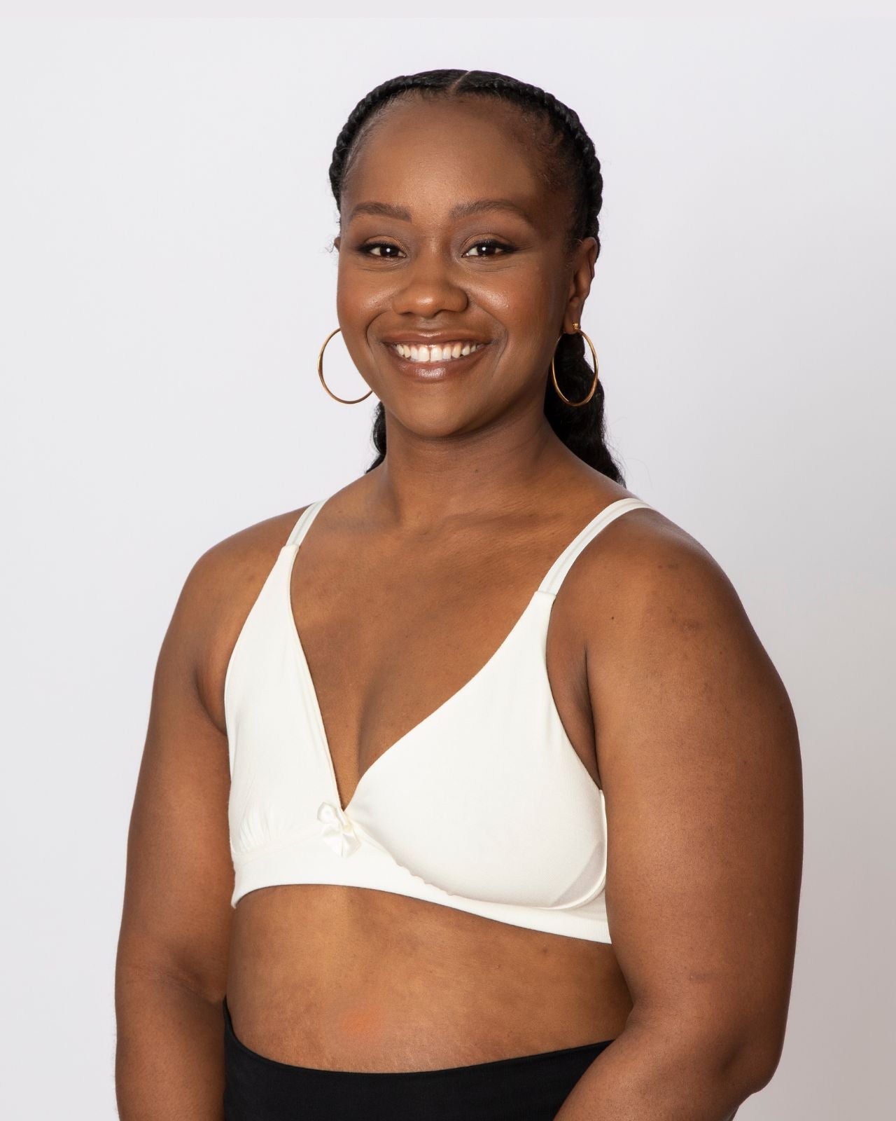 Anaono Molly Post-surgery Pocketed Plunge Wireless T-shirt Bra In Ivory