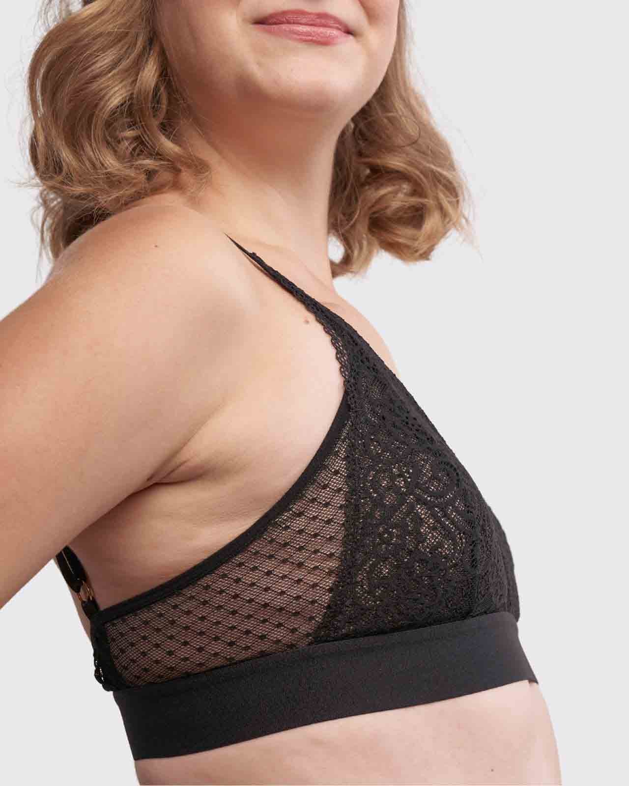 Anaono Women's Maggie Sexy Post-mastectomy Lace Bralette Black - Small :  Target
