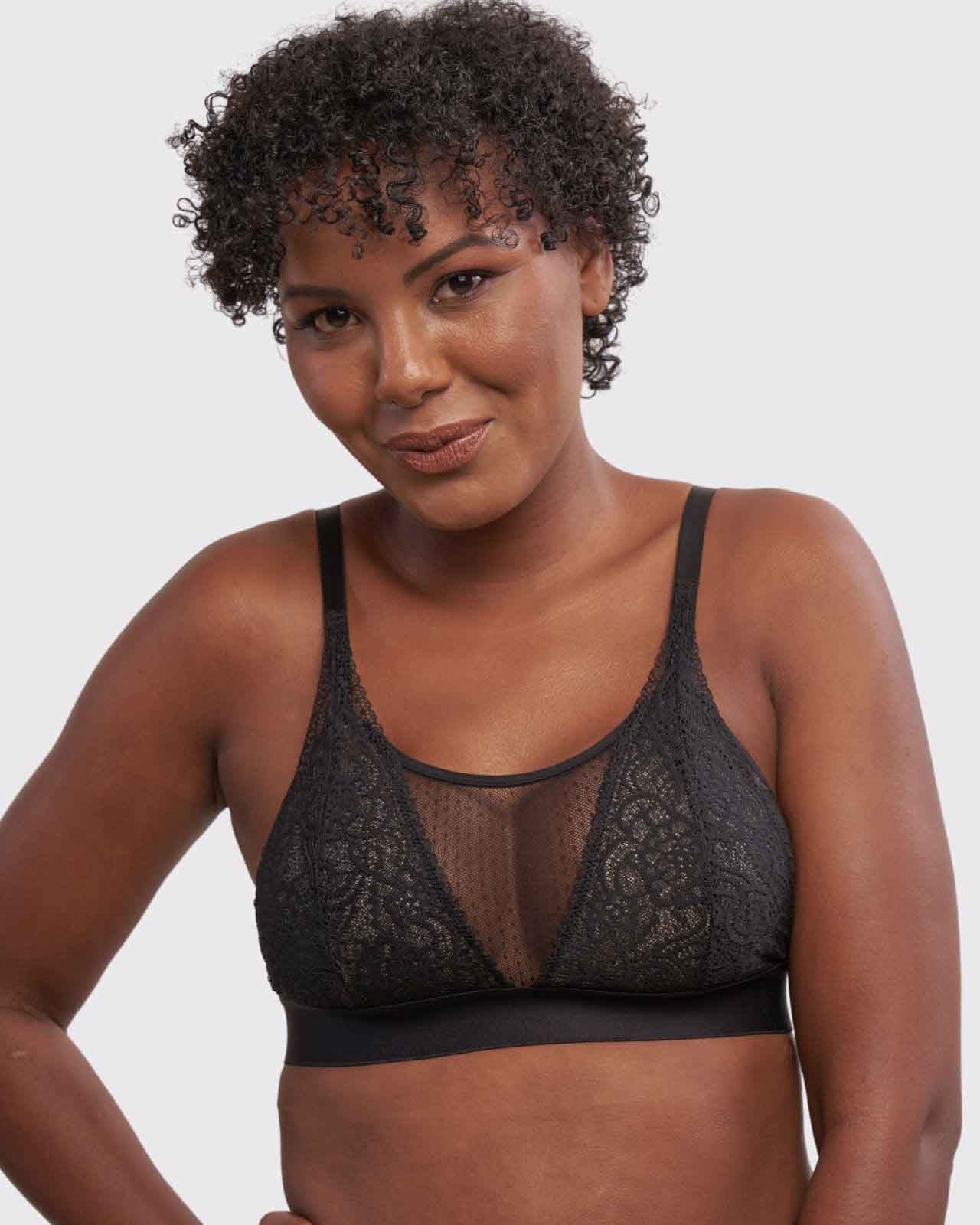 Anaono Women's Maggie Sexy Post-mastectomy Lace Bralette Champagne - Large  : Target