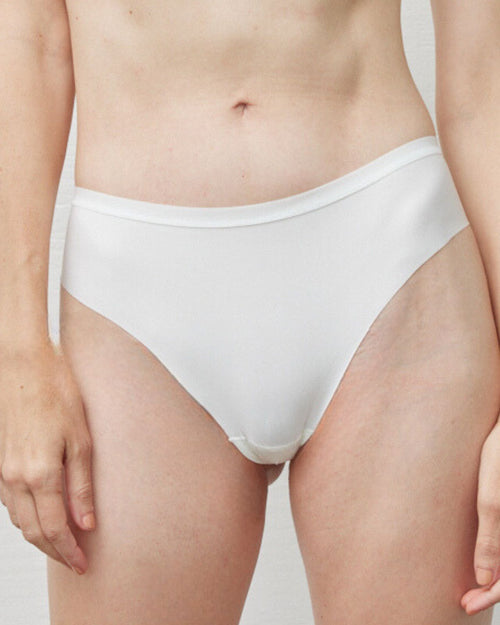 Ivory & no show thong ivory front view