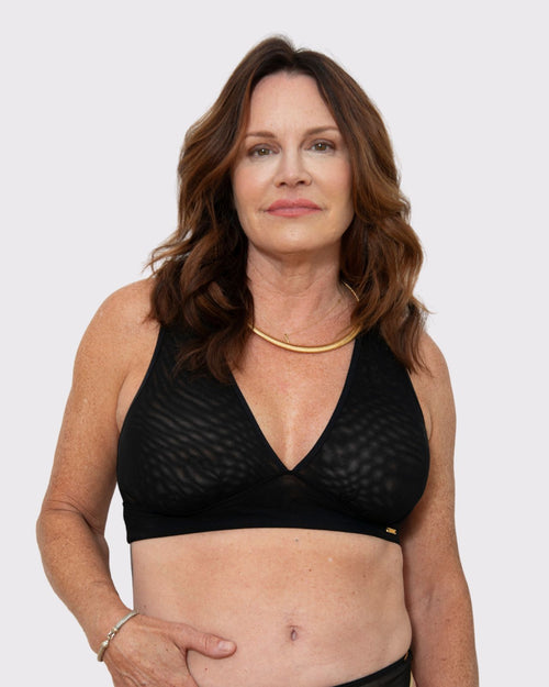Alessandra B Mastectomy Bras with Pockets for Prosthesis, Black