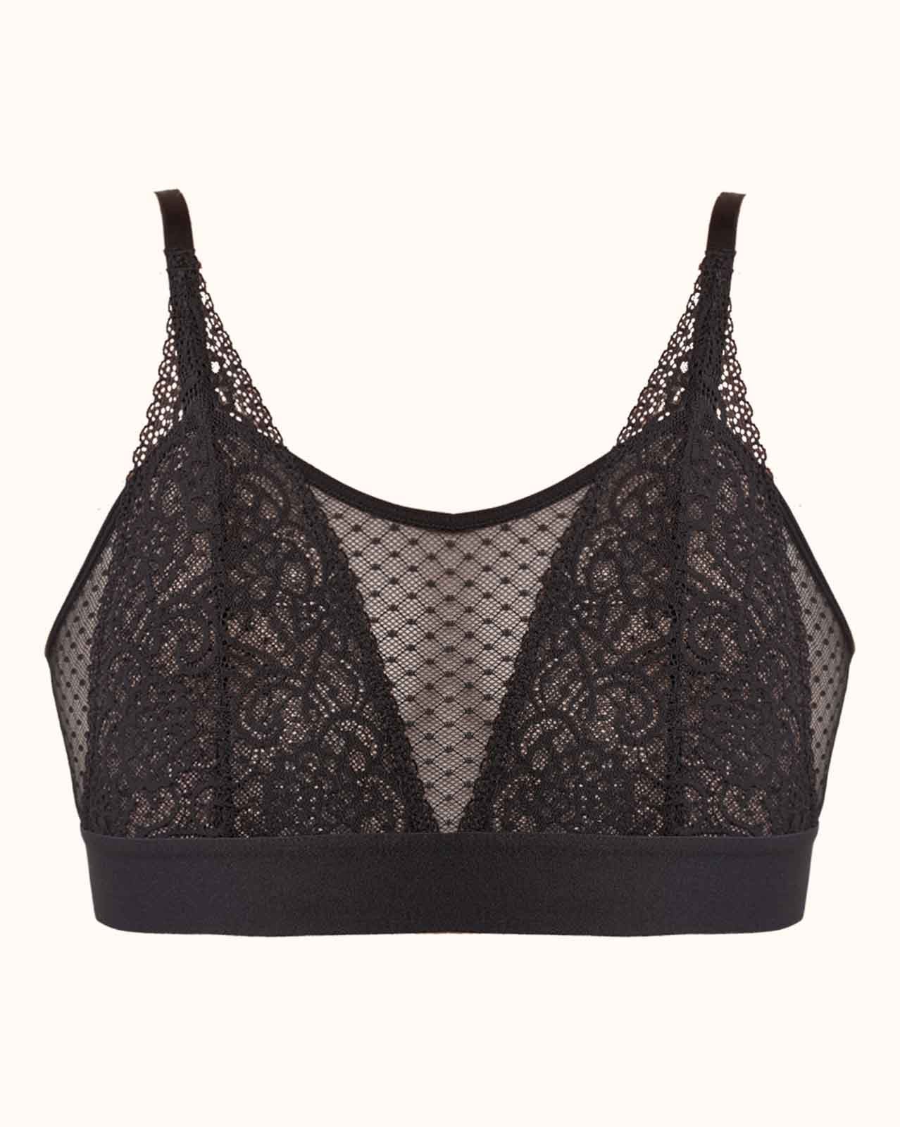 Anaono Women's Maggie Sexy Post-mastectomy Lace Bralette Black - X Large :  Target